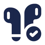Airbuds Check SVG Icon